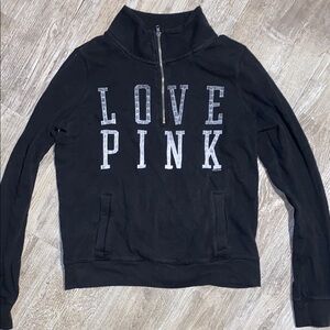 PINK Victoria's Secret Black Women's Sweater quarter zip
